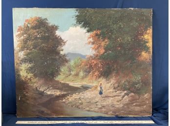 Signed Daday Oil On Canvas Landscape Painting