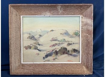 Painting On Board Of Dunes Signed