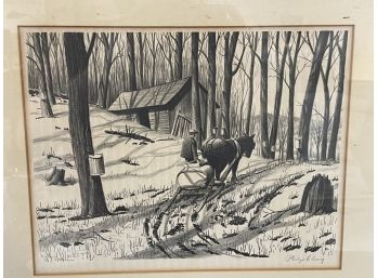 Original Pencil Signed Lithograph By Philip Cheney