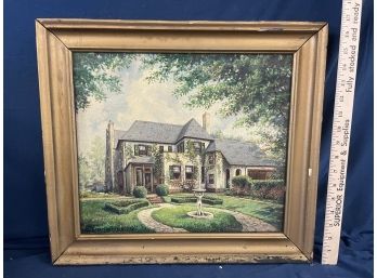 Oil On Canvas Painting Of House By Zimmerman