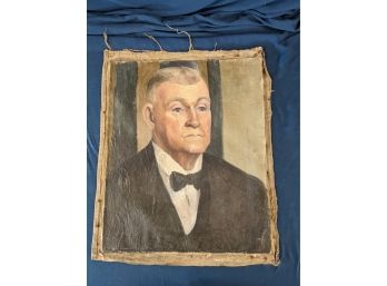 Instant Relative! Oil On Canvas Painting Of An Older Gentleman Minnesota State Fair 1927