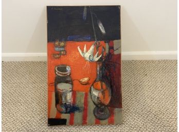 Pierre Bisiaux (1924-2005) Still Life Oil On Canvas