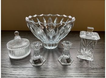 Group Of Crystal Items Including Mikasa