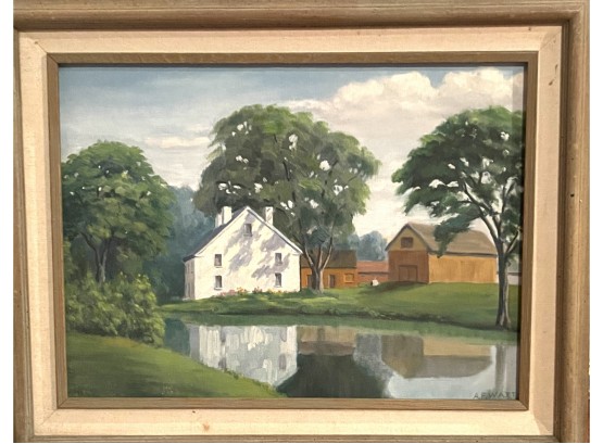 Framed And Signed By Artist A.F Watt Country Landscale