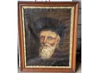 Antique Portrait Painting O/C Of An Old Man
