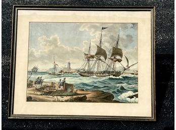 Revolutionary War Battle Scene Framed  Print