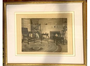 Wallace Nutting Harmony  Hand Pencil Signed Wood Frame