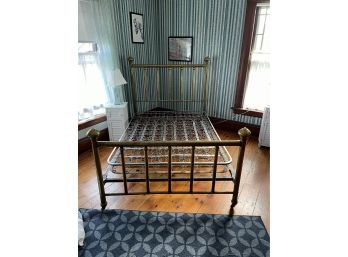 Full Size Antique Brass Bed