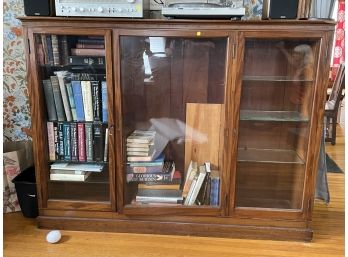 An Antique Mahogany 3 Door Bookcase