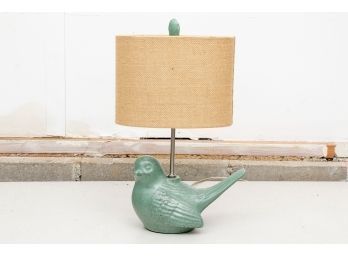 Green Ceramic Bird Accent Lamp