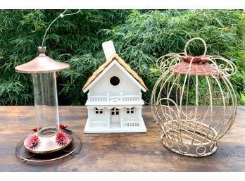 Trio Of Bird Feeders/Homes