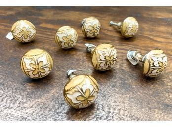Brass Hand-painted Drawer Knobs