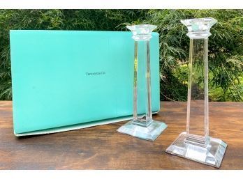 Tiffany & Co. Crystal Candle Holders
