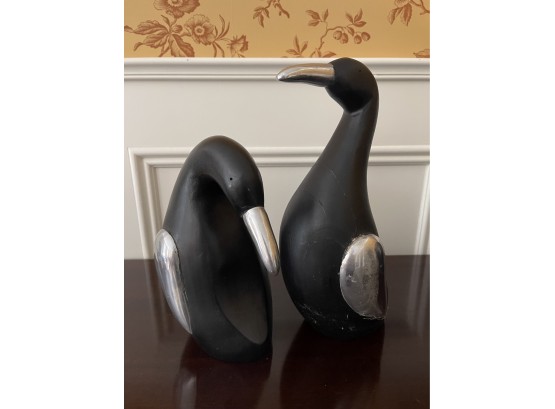 BLK/ SILVR Penguin Figurines