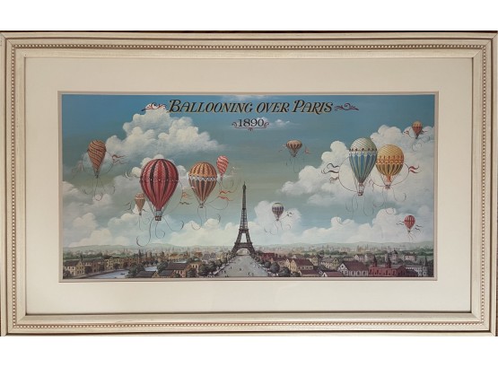 Ballooning Over Paris Framed Art Print