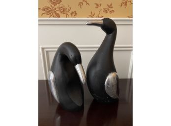 BLK/ SILVR Penguin Figurines