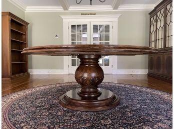 72- Inch Round Pedestal Dining Table ( Paid $5,173 See Receipt )