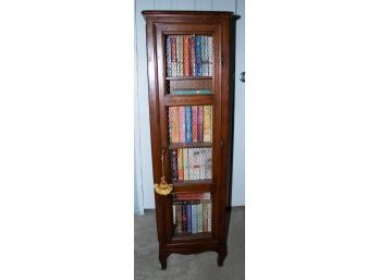 Wooden Book Shelf - Has 4 Shelves And Lock/key