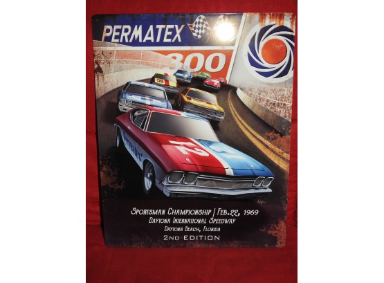 Great Looking Metal Permatex 300 Automotive Racing Sign