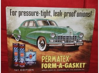 Great Looking Permatex Gasket Metal Automotive Sign