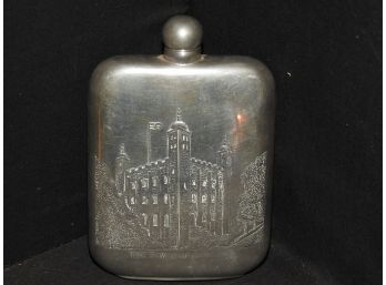 Old Sheffield Stenciled Flask With Hallmarks