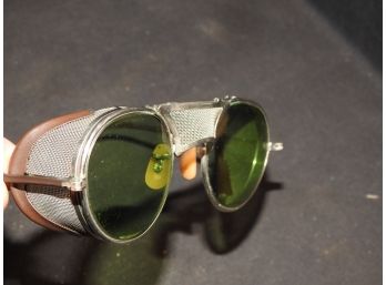 Vintage Pair Of Screened Shooting Glasses