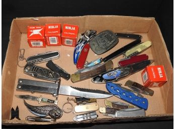 Box Lot Of Knives And More