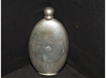 Old Oval Sheffield Flask With Hallmarks