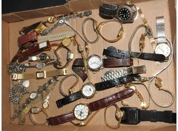 Huge Lot Of Watches Some 10kt Rolled Gold Bulova And More