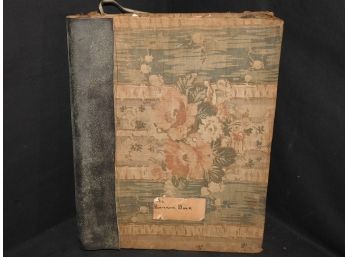 Very Interesting 100 Year Old Honeymoon Scrap Book With Cool Objects 1909 Indian Head Penny And More