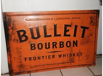 Large 24 X 36 Metal Bulleit Bourbon Whiskey Sign