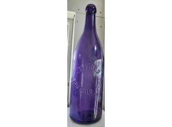Purple A. Fischer Glass Bottle