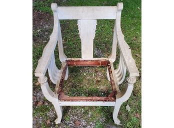 White Wooden Chair Frame