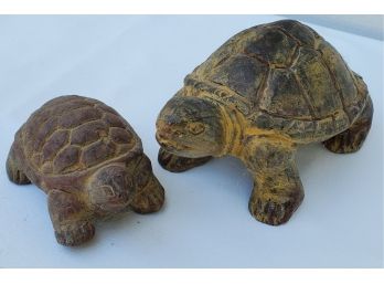 Two Turtle Figurines
