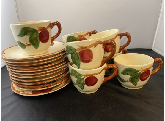 Beautiful Franciscan  Apple Pattern 8 Cups And 12 Saucers Set