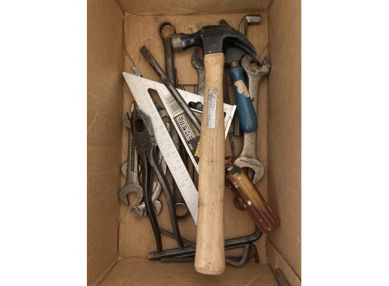 Miscellaneous Group Of Metal And Wood Hardware Tools