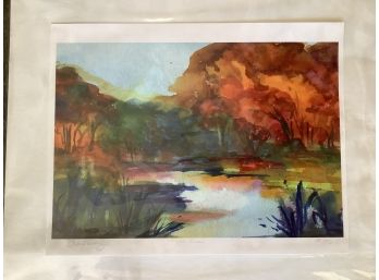 Limited Edition Color Litho Of Watercolor By Laura Trevey  #25/50