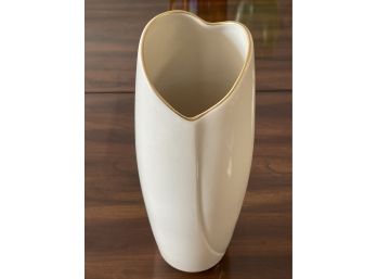 Tall Lenox Fine Porcelain Vase With Gold Gilded Rim