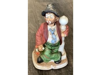 Mechanical Hand-painted Porcelain Figure Battery Operated - His Head Moves During The Music!