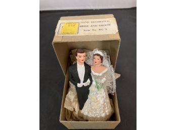 Vintage Bride And Groom Wedding Cake Topper Item No. Big 5 Circa 1960s