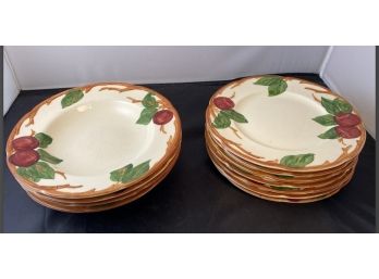 Beautiful Vintage Franciscan Soup Bowls And Dessert / Salad Plates  - Apple Pattern