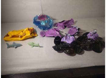 McDonalds And Burger King Meal Toys, Inflatable And For Water Use, Disney And Sharks C. 1990s