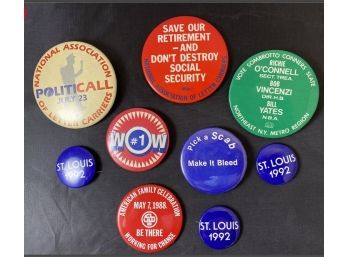 Vintage Pins Some Political And Some Funny