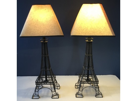 Pr. Metal Eiffel Tower Lamps.