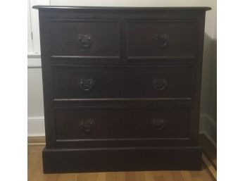 Vintage Dark Teak 4 Drawer Dresser