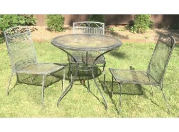 Vintage Metal Outdoor Table & Chairs