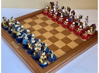 Disney American Revolutionary War Chess Set With By Goebel USA For The Danbury Mint
