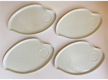 Four Mid Century Modern Small Porcelain Serving Trays