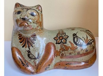 Vintage Tonala Sandstone Mexican Folk Art Cat
