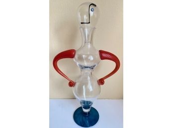 Kosta Boda Art Glass Decanter Carafe Signed By Kjell Engman 89201 Form Of A Woman